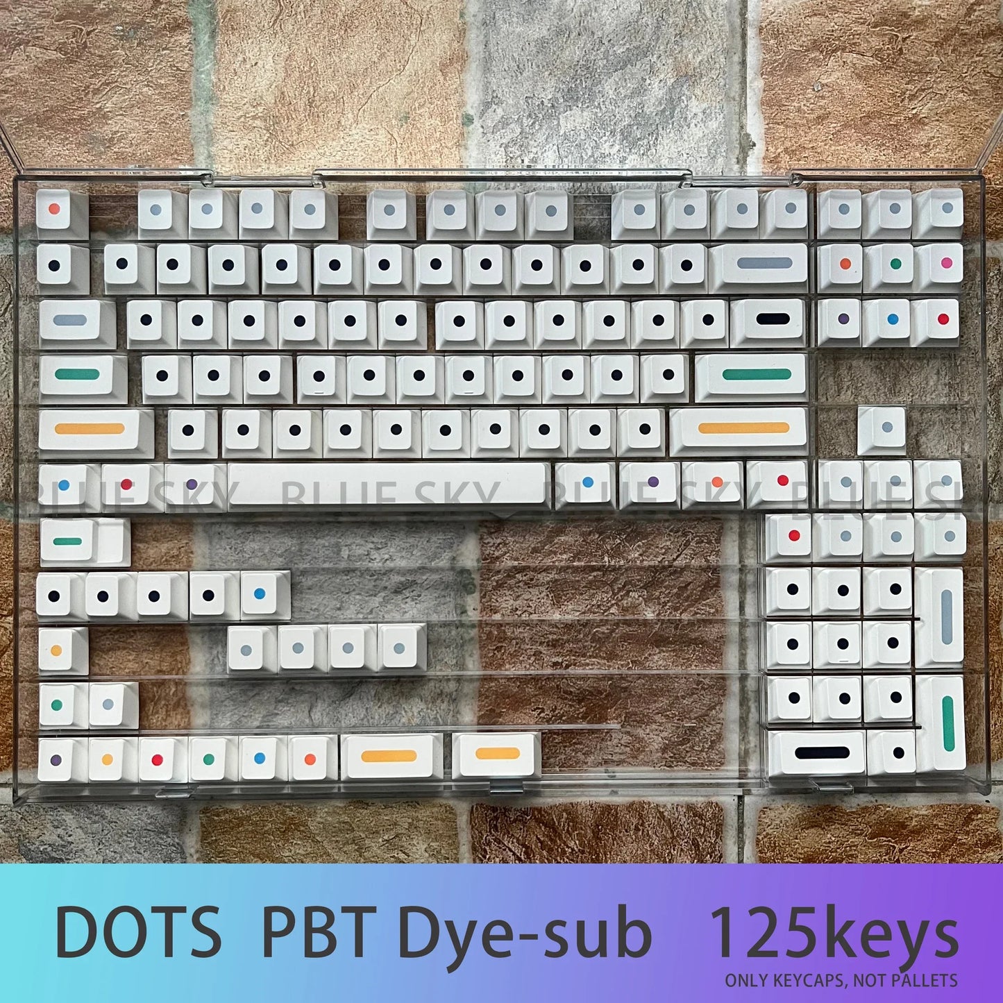 [In stock] GMK Dots Keycaps Cherry profile PBT Keycap Dye Sublimation 125 Keys for MX switches Mechanical Keyboard