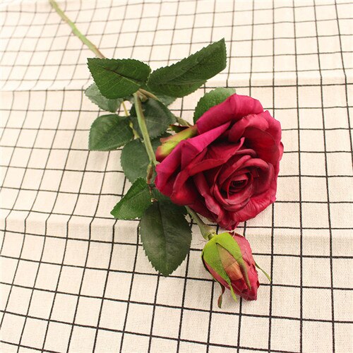 YO CHO DIY 15 Flower Heads Real Touch Flower Artificial Rose Flower Wedding Decoration Accessories Home Decor Flower for Wedding